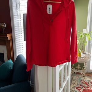 Arrow Women's Bright Red Hooded Thermal Top